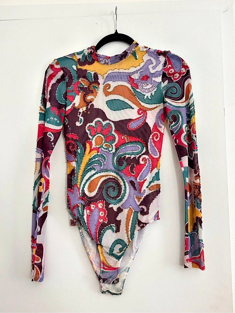 PatBO Paisley Bodysuit in Multicolor Like New